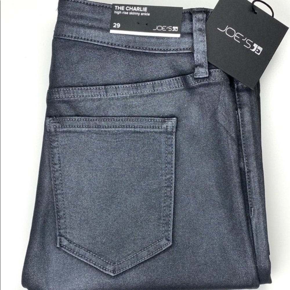 NWT Joe’s Jeans The Charlie Black Metallic Skinny